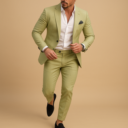 Slim Fit Men's Suit Blazer and Trousers for Formal Occasions