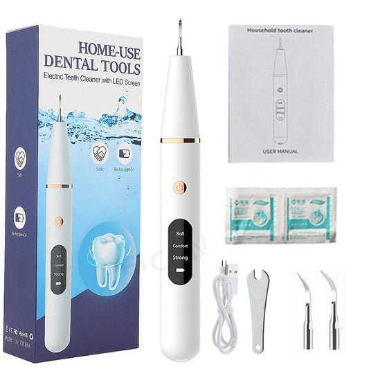 Dentist Tartar Removal Tools for Teeth - Home Scale and Polish Ultrasonic Kit