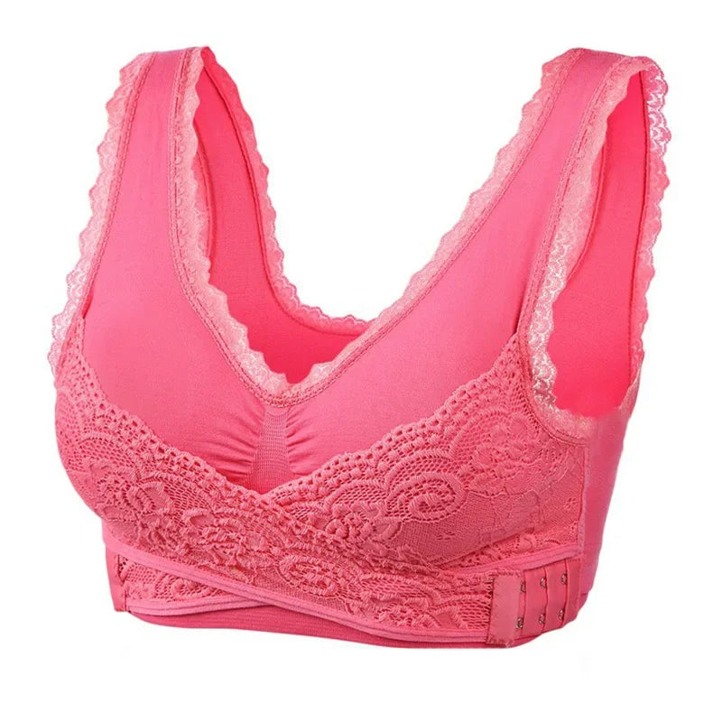 Front Cross Corset Bra | Adjustable Side Buckle Design