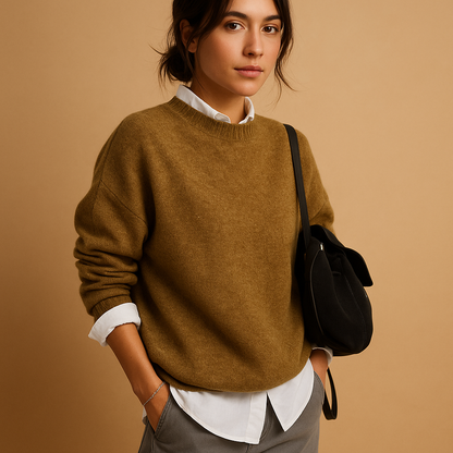 Wool Women's Jumper with Minimalist Finish and Elegant Fit - Stylish Knitwear for Women