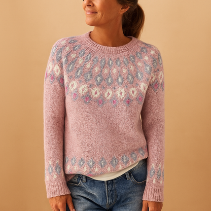 Wool Jumper for Women with Unique Print - Stylish Women's Knitwear in Various Sizes