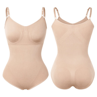 Women’s Full Body V Neck Tummy Control Shaper Bodysuit - Slimming, Comfortable Fit for Everyday Wear