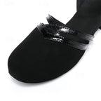 Modern Dance Shoes for Women | High-Quality Suede, Soft Insole & Adjustable Strap for Professional Training and Events