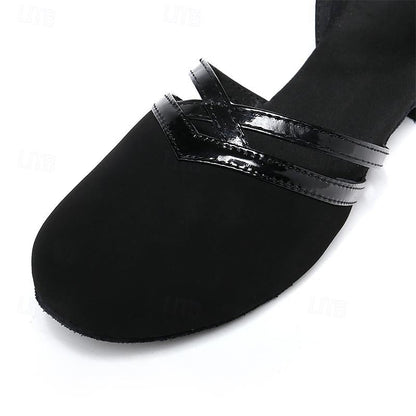 Modern Dance Shoes for Women | High-Quality Suede, Soft Insole & Adjustable Strap for Professional Training and Events