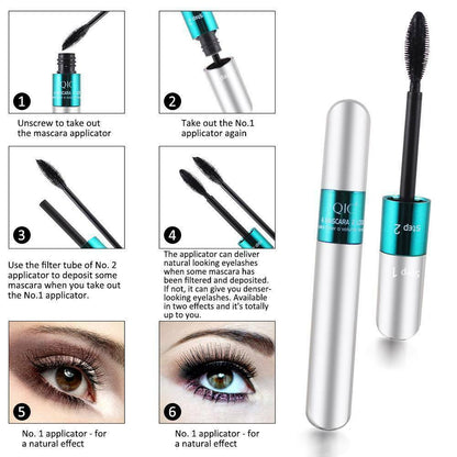 New 4D Silk Mascara Eyelash Waterproof Extension Volume Long Lasting Lashes