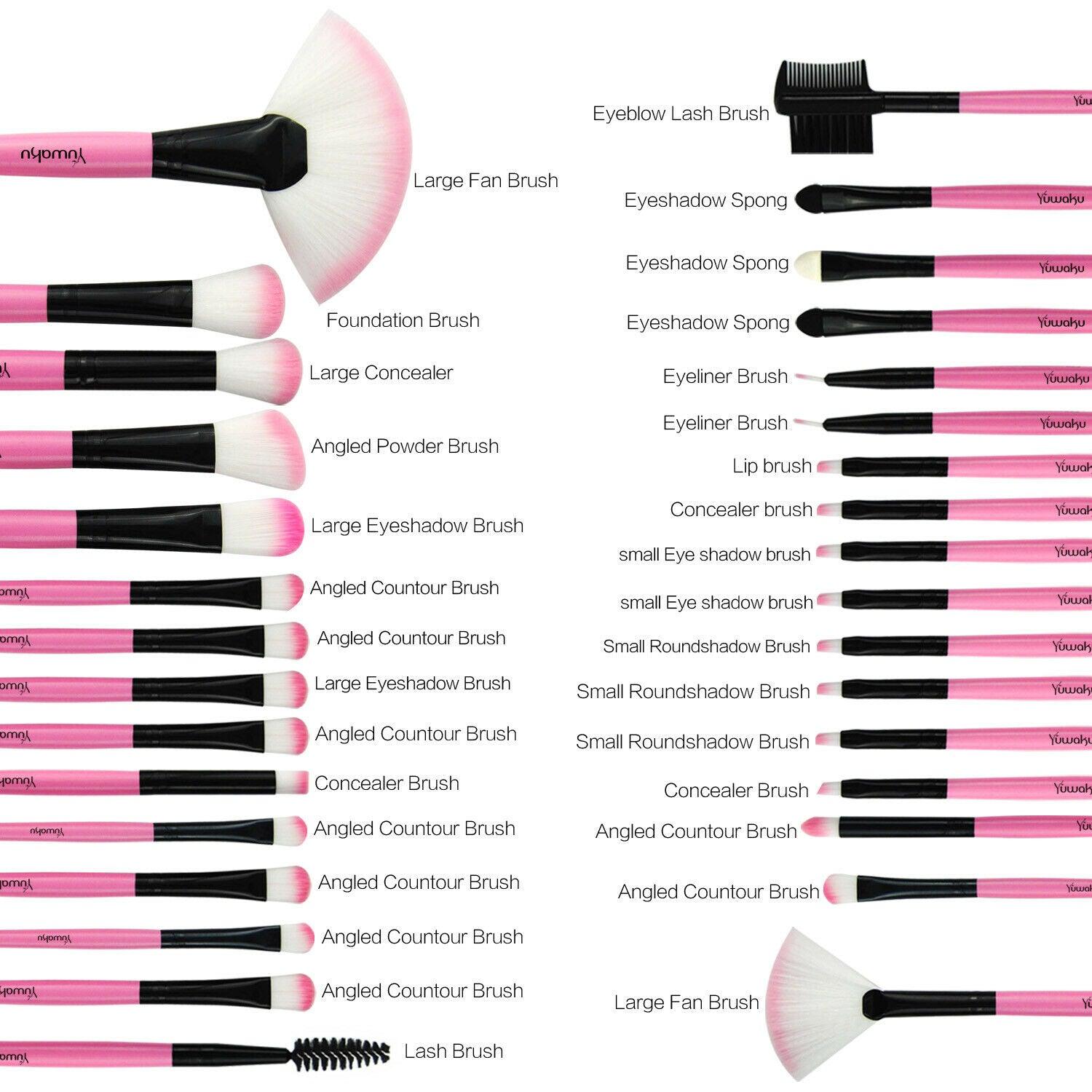 32Pcs Professional Make up Brushes Set Cosmetic Tool + Luxury Bag