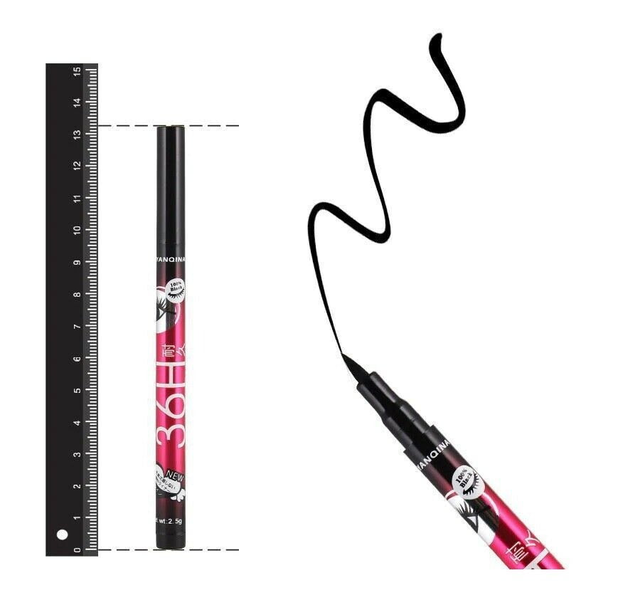 Black Eyeliner Pencil 36H WaterProof precision Liquid Eye liner Pen